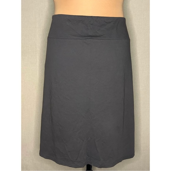 🌸 Talbots Grey Cotton Modal Knit Skirt Size 2X - Picture 3 of 4